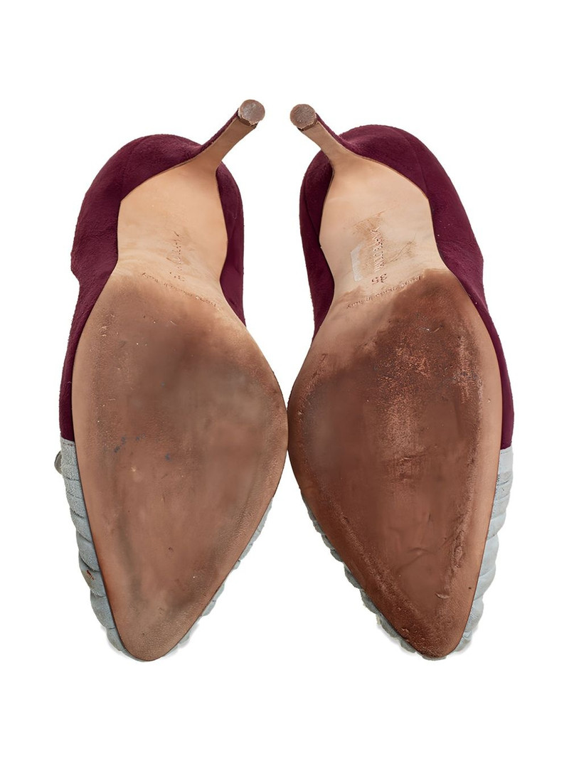 suede heeled 펌프 5
