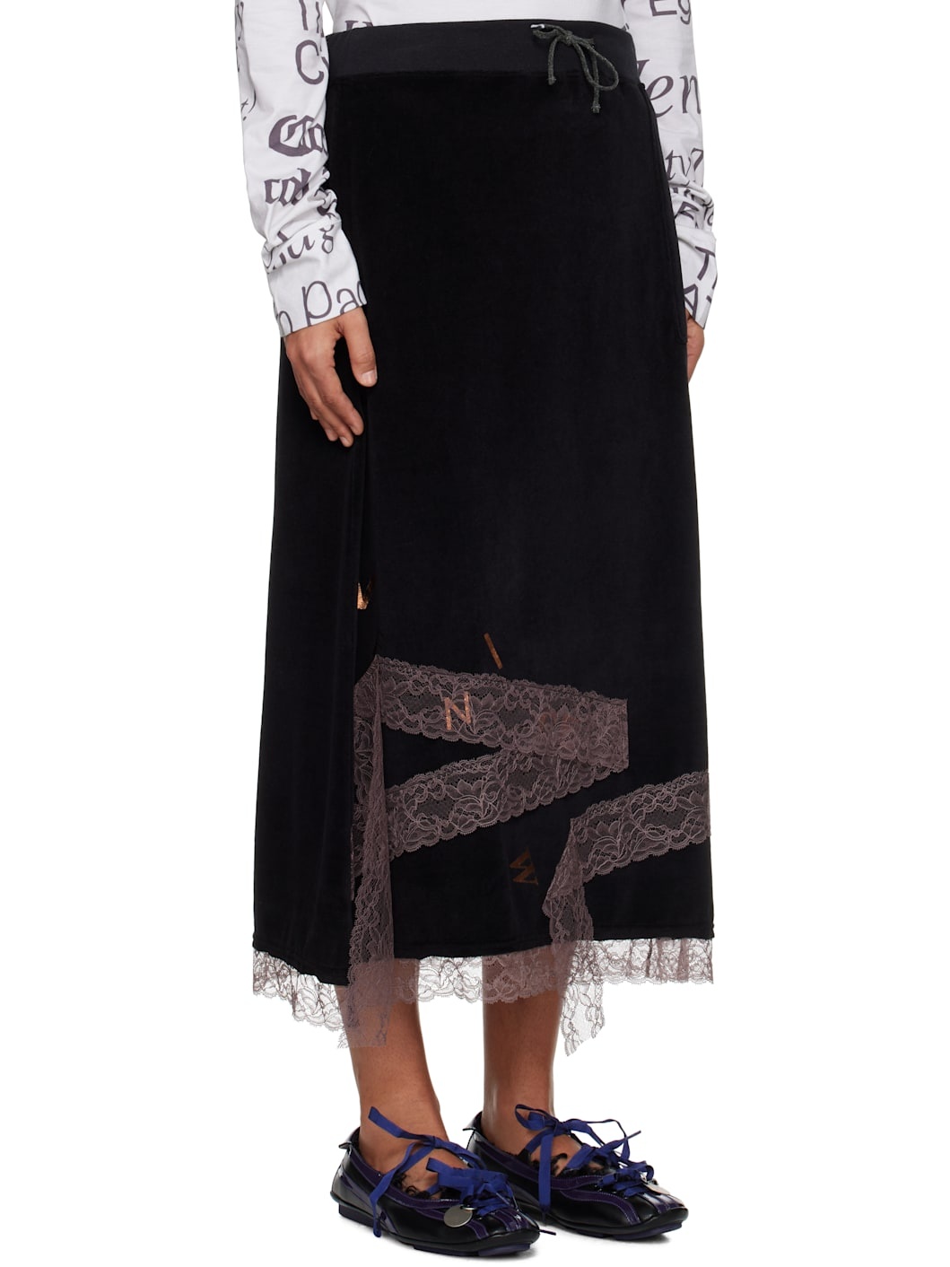 Black Roots Midi Skirt - 2