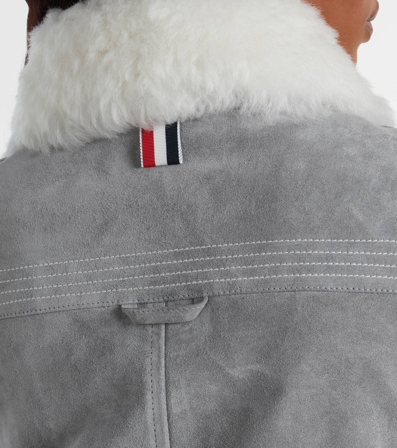 Shearling-trimmed suede jacket 6