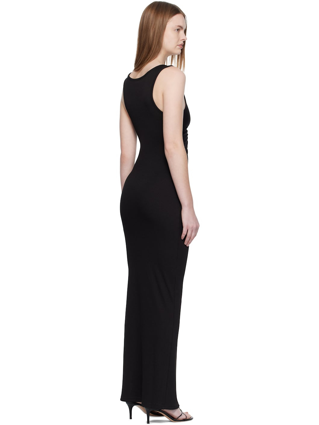 Black Crystal Pin Tank Maxi Dress - 3