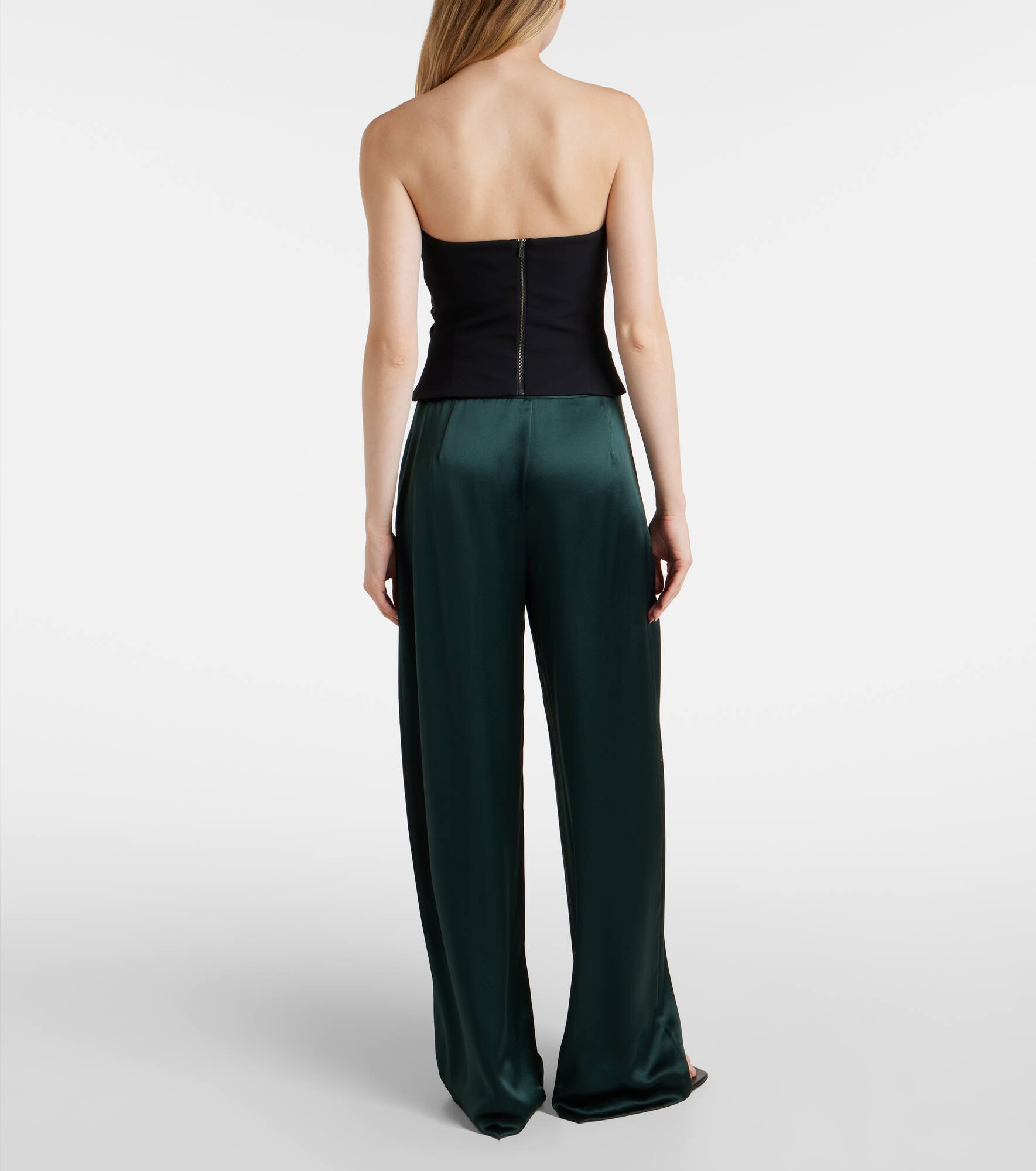 Ruched crêpe tube top - 3