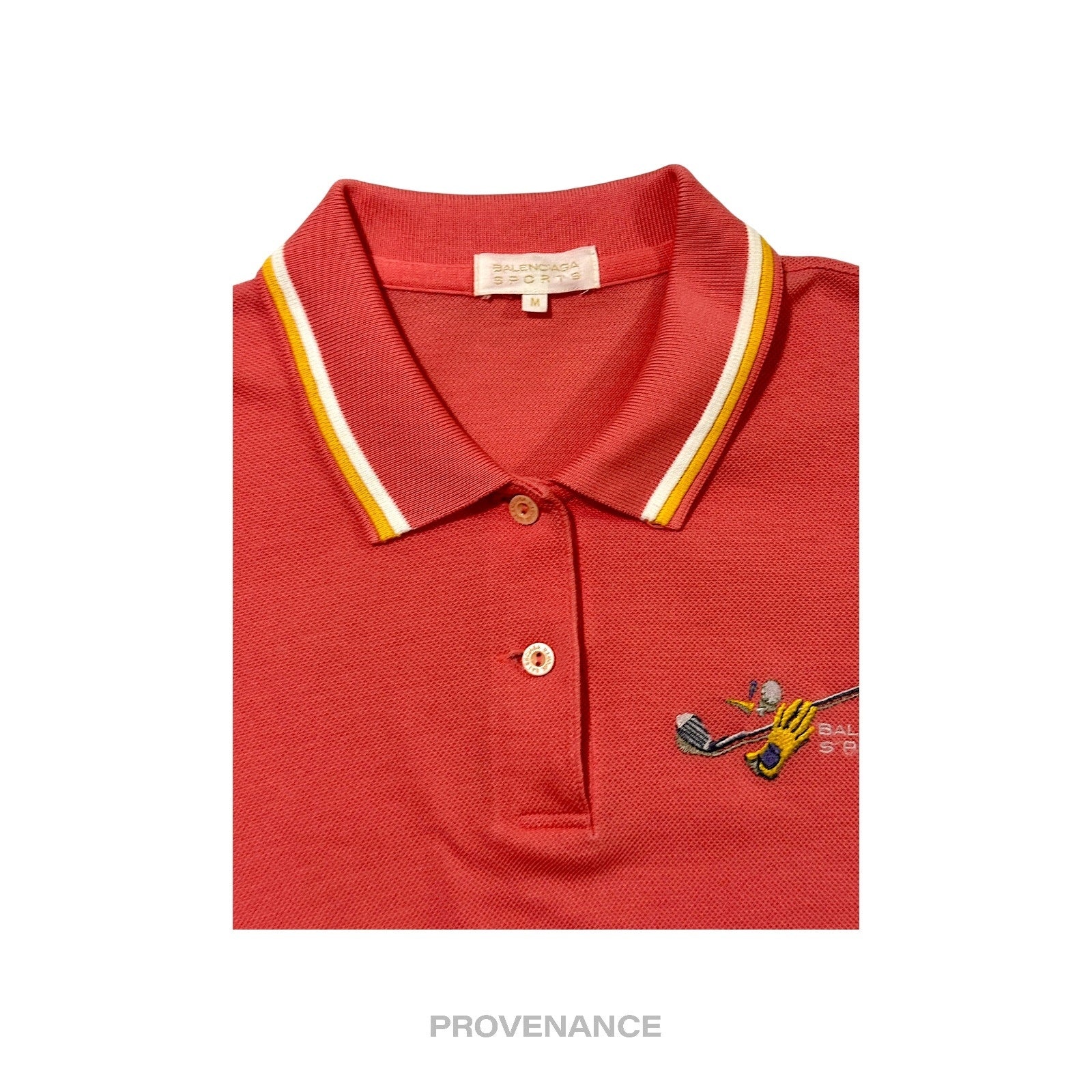Balenciaga Sports Golf Polo Shirt - Watermelon Red M - 3