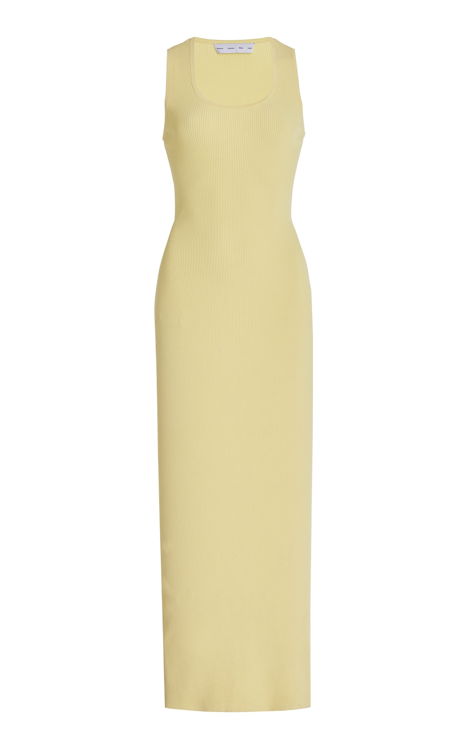 Cole Ribbed-Knit Midi Dress yellow - 1