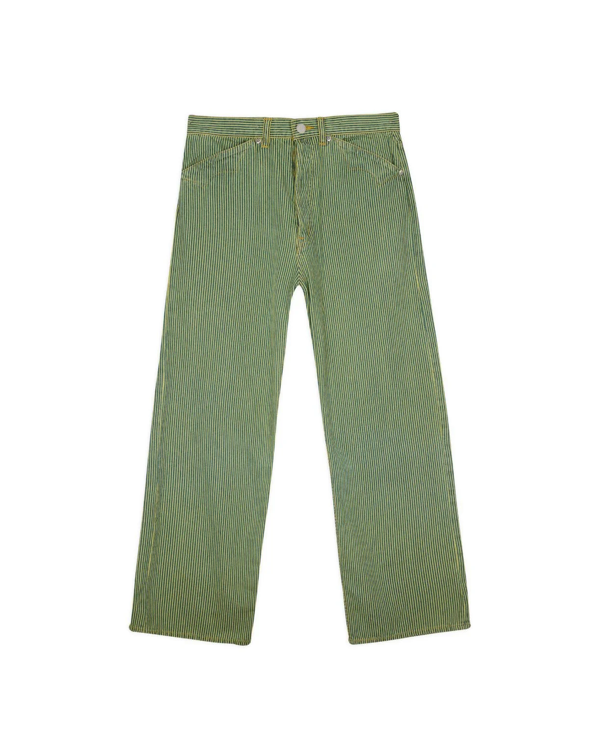 Type 00 Hickory Stripe Denim Pant - Green - 1