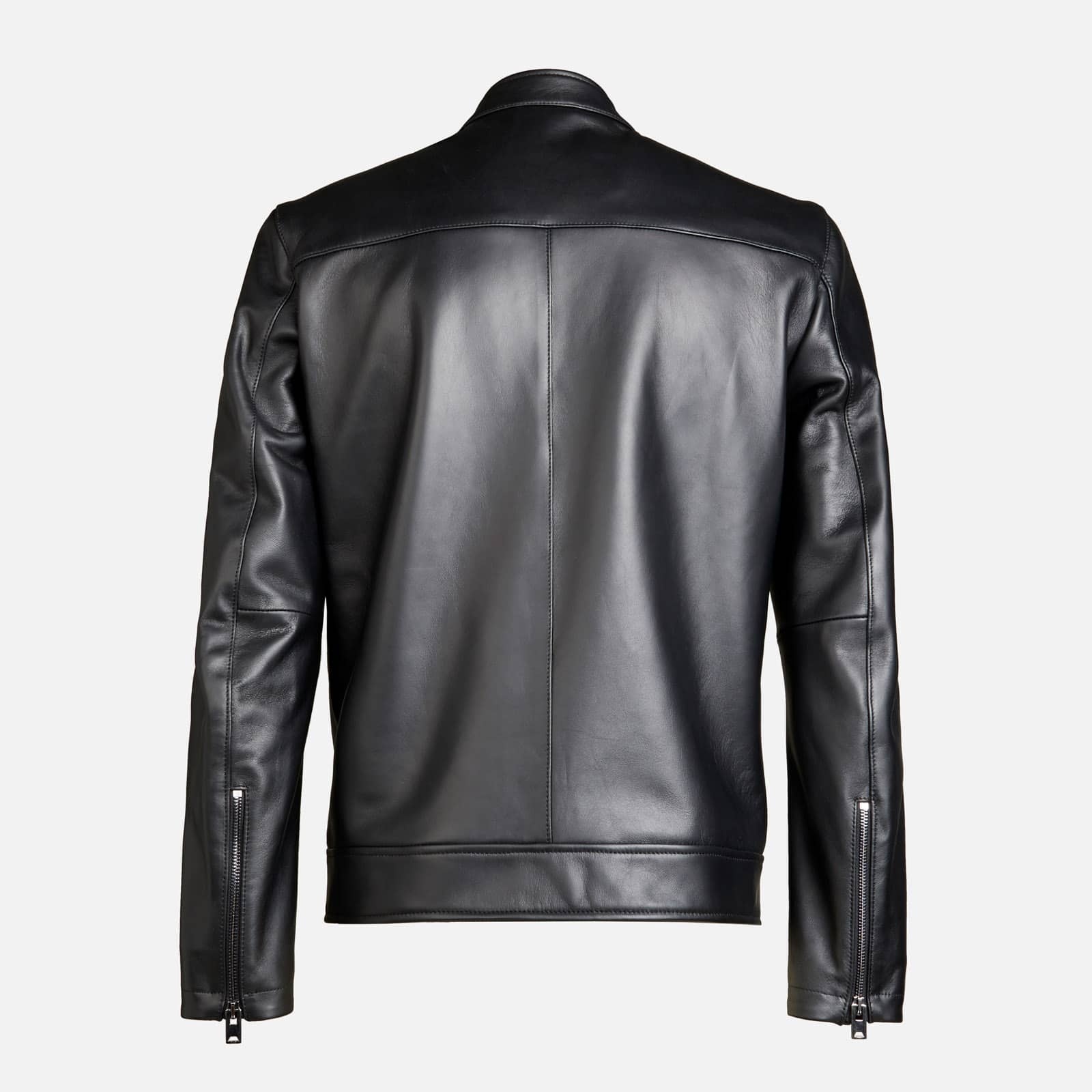 Biker Jacket in Leather Black - 2