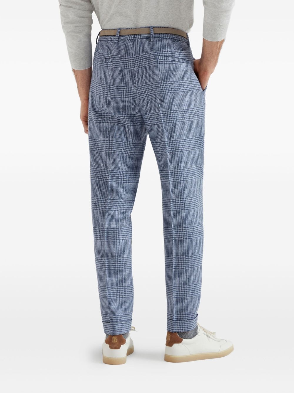 houndstooth-pattern trousers - 4