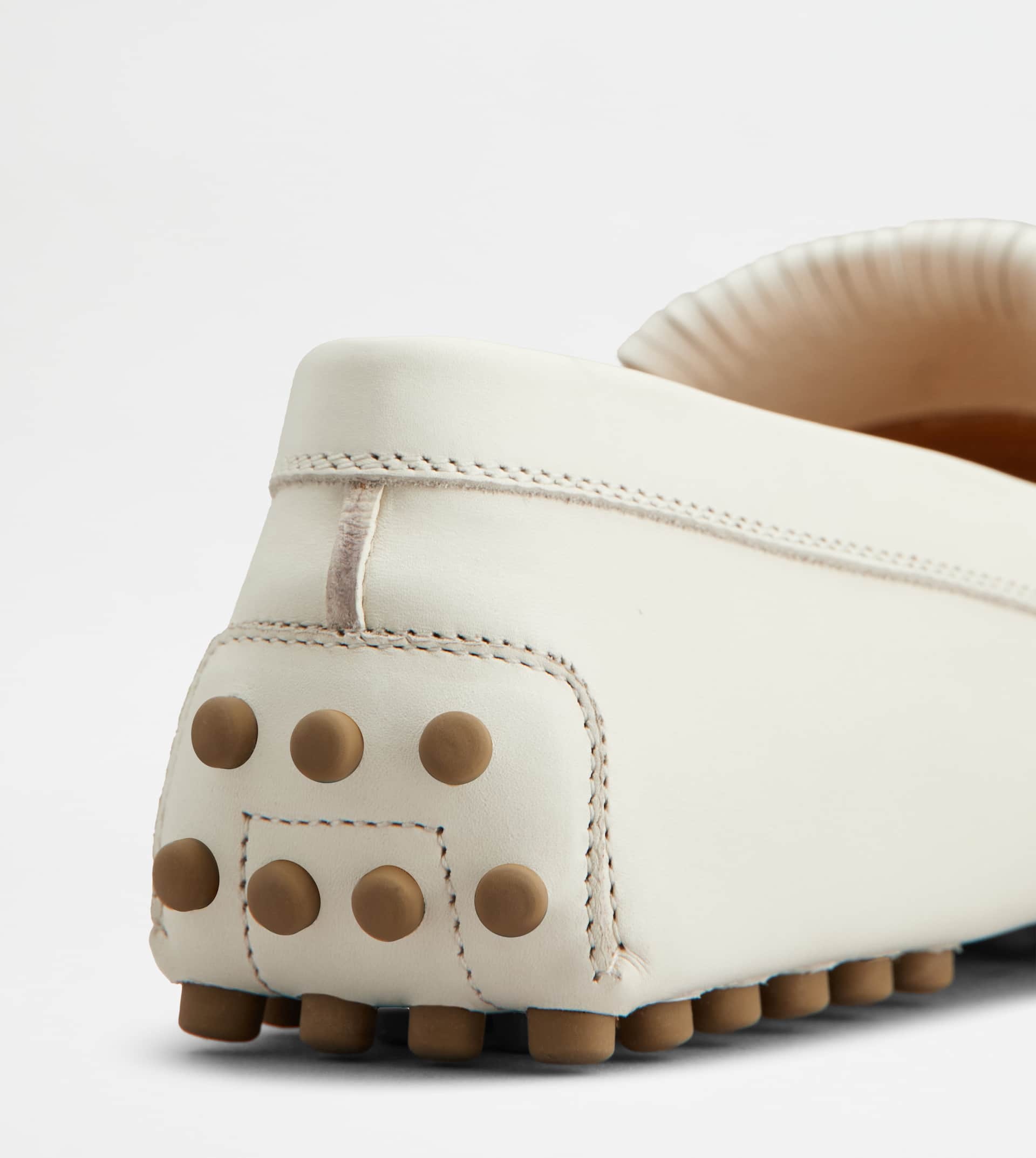 GOMMINO DRIVING SHOES IN LEATHER - WHITE - 6