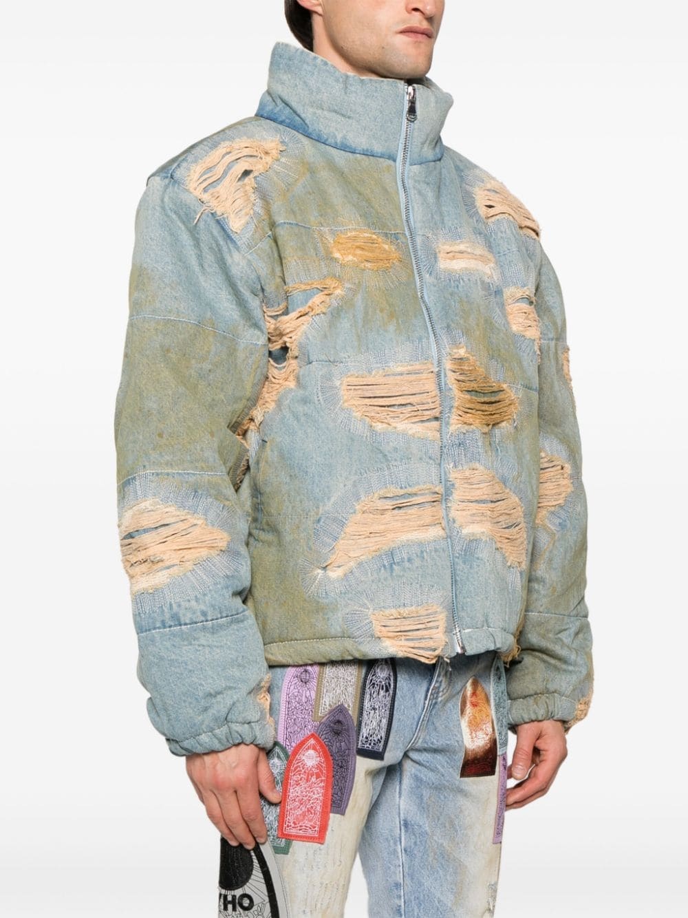 denim bomber jacket - 3