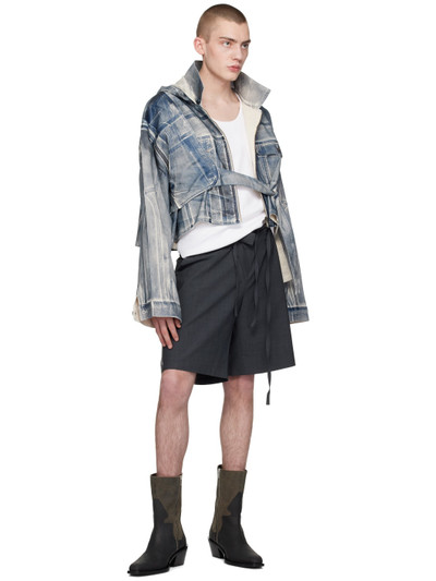 OTTOLINGER SSENSE Exclusive Gray Double Fold Shorts outlook