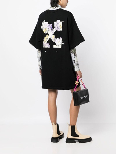 Off-White floral arrows T-shirt dress outlook