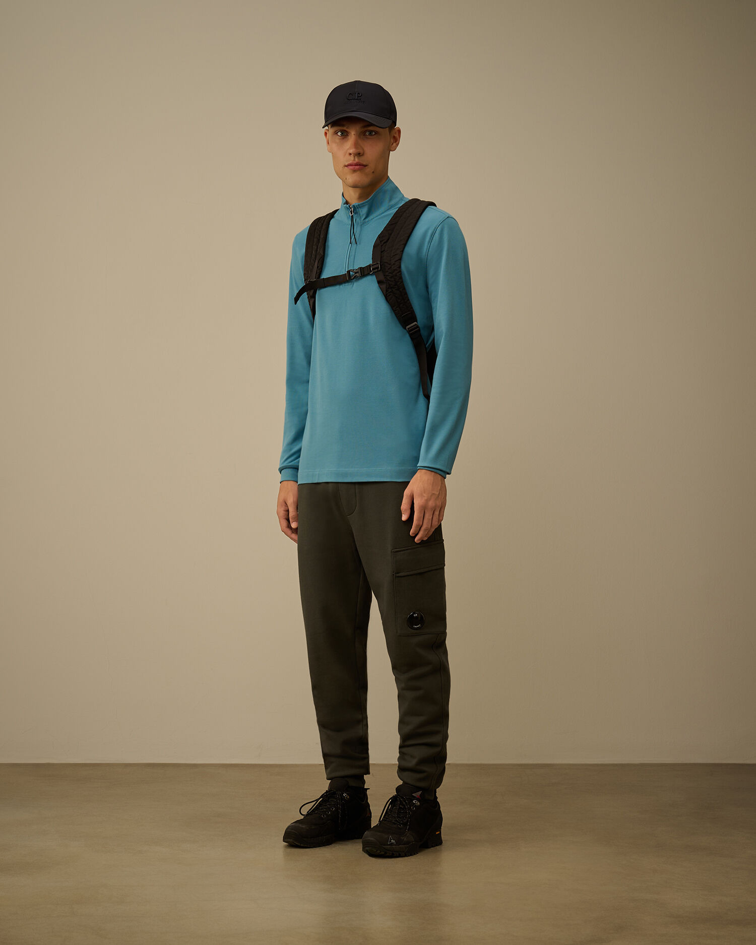 Stretch Piquet Half Zip Long Sleeve Polo - 2