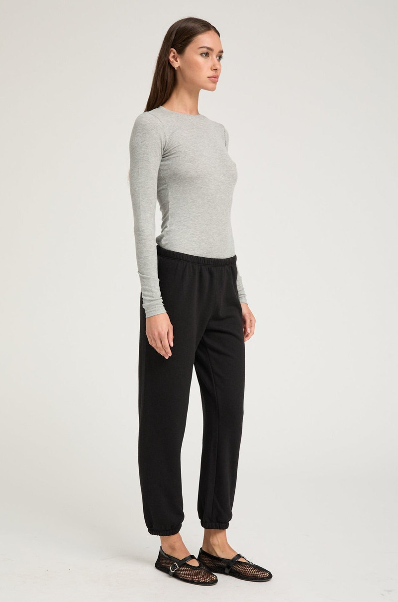 SPRWMN HEATHER GREY RIB LONG SLEEVE BABY TEE outlook