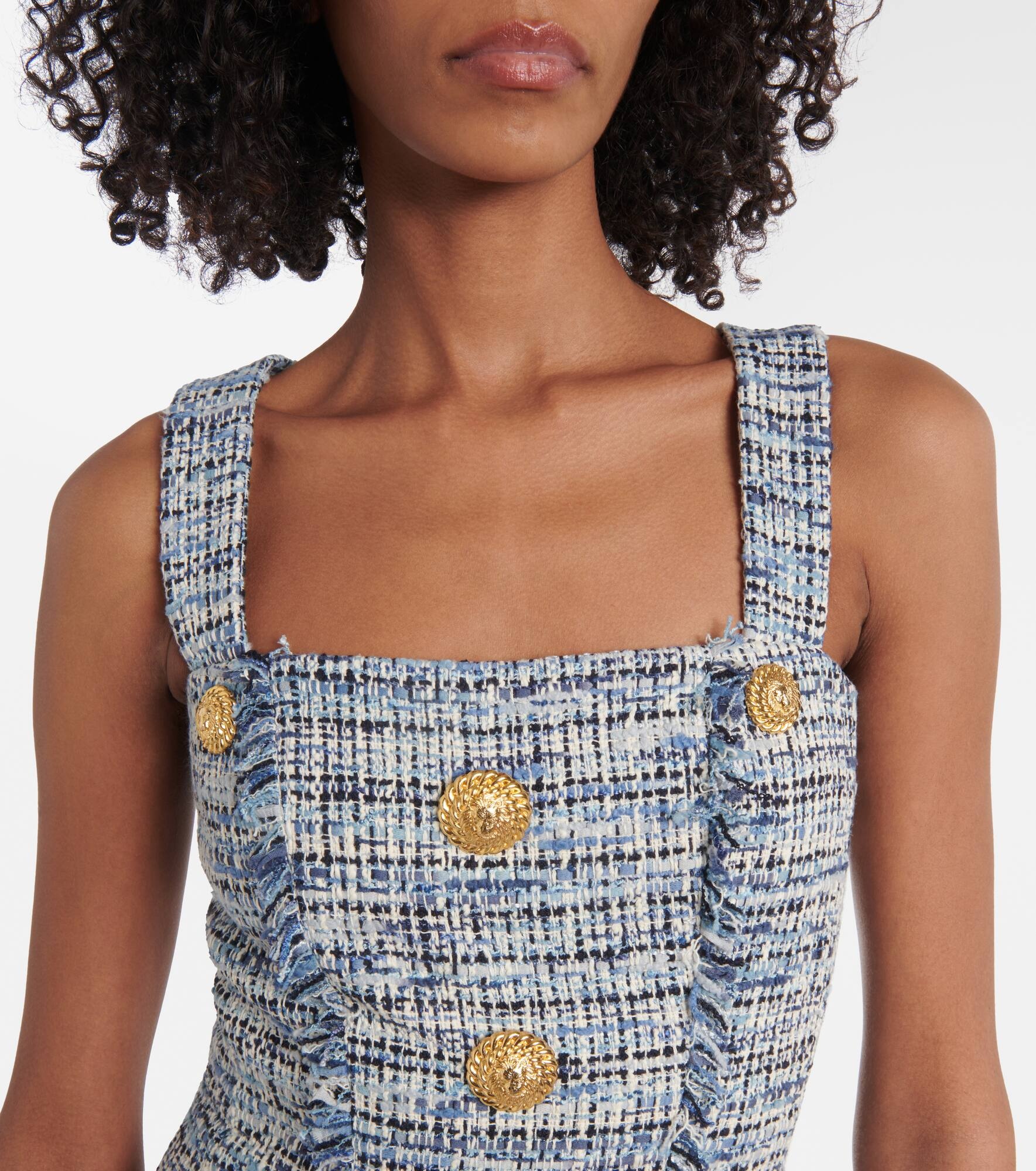 Denim tweed minidress - 4