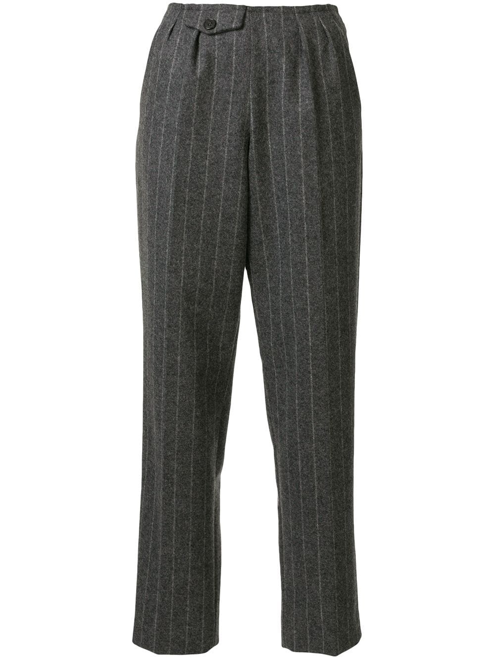 pinstripe straight-leg trousers - 1