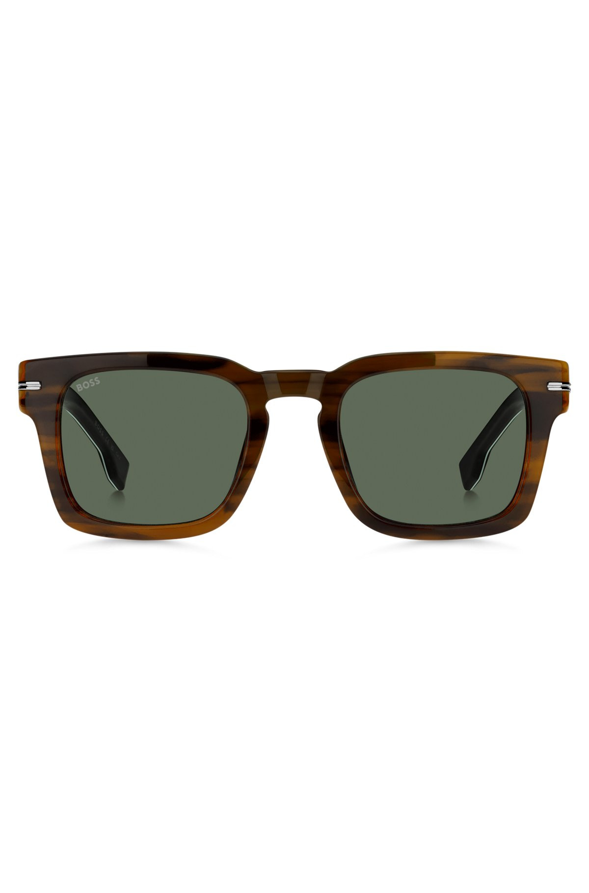 PATTERNED-ACETATE SUNGLASSES WITH SILVER-TONE HARDWARE - 3