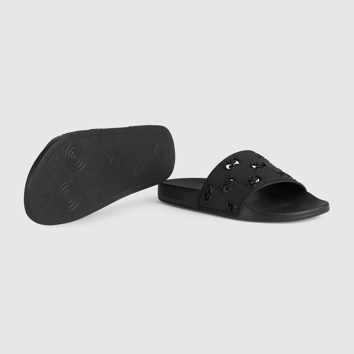 Women's rubber GG slide sandal - 5