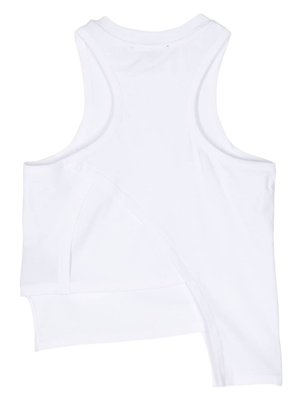 layered cropped tank top - 2