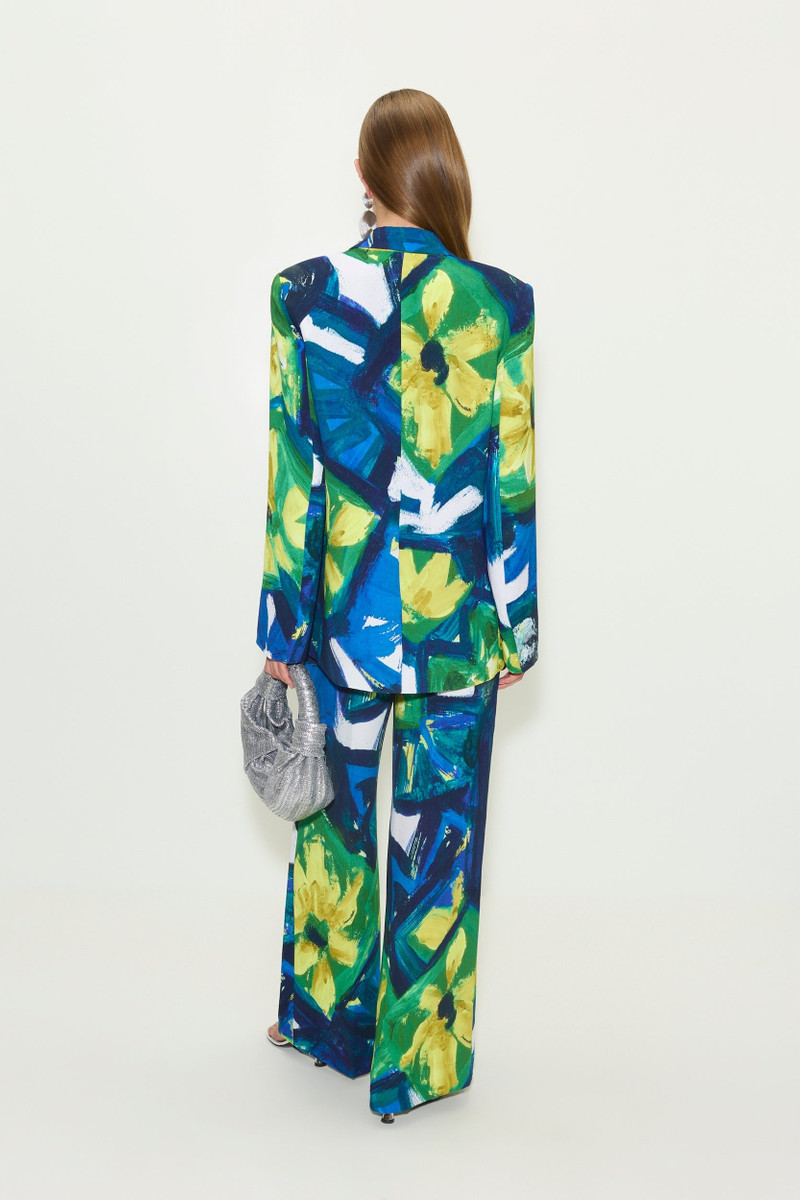 Lennox Crepe Jacket in Large Abstract Floral 4