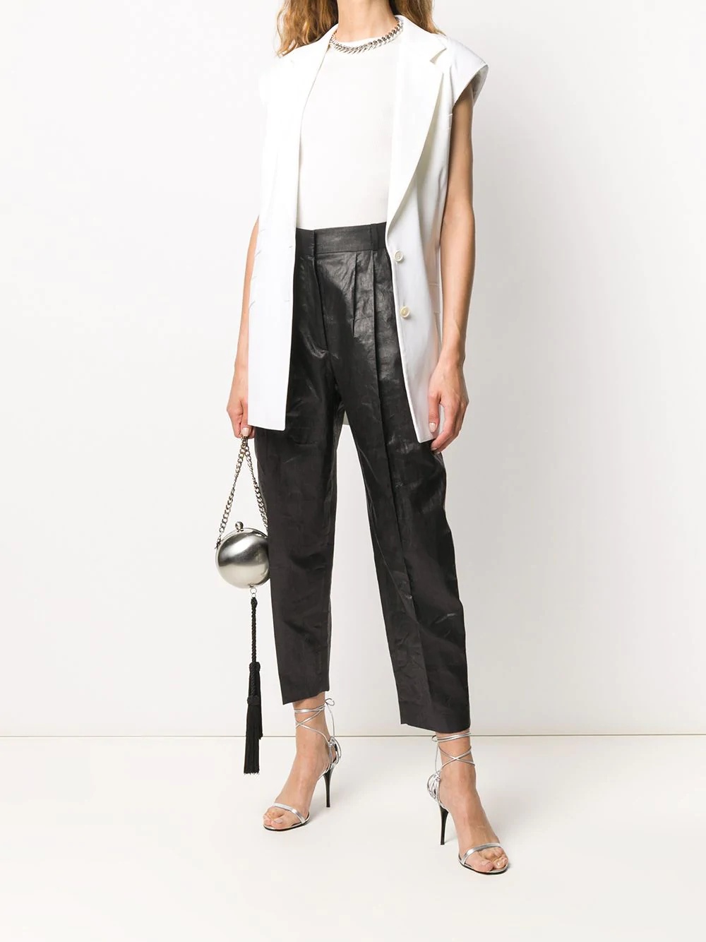 cropped tapered trousers - 2