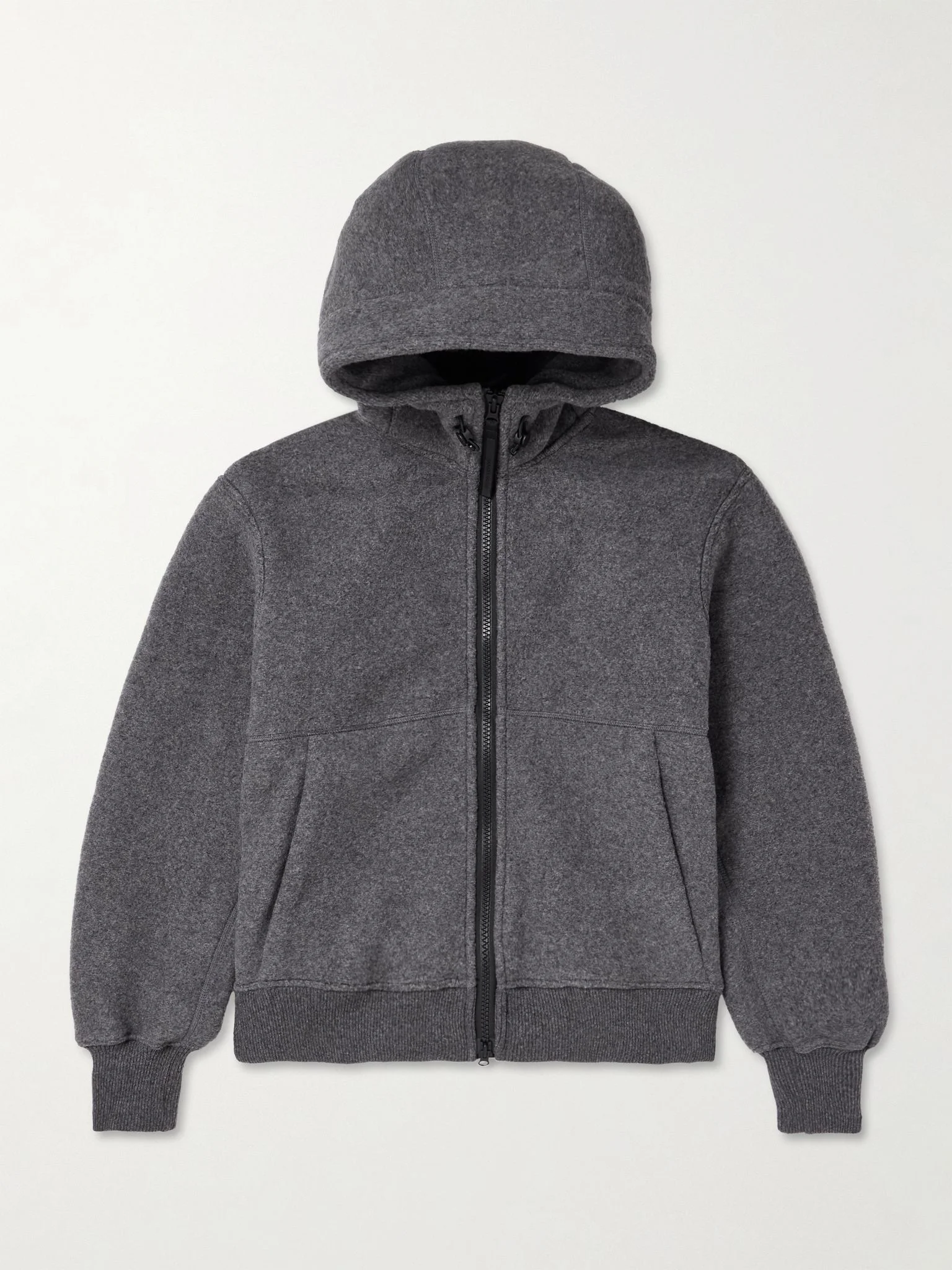 Chilliwack Wool and Lyocell-Blend Fleece Zip-Up Hoodie Gray - 1