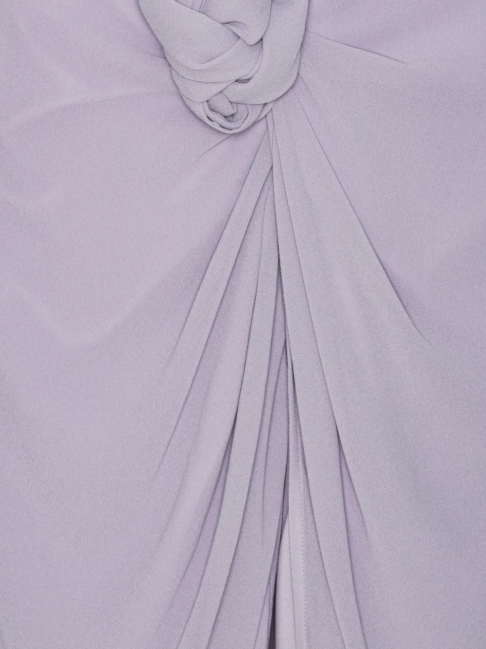 knot-embellished crepe skirt - 5