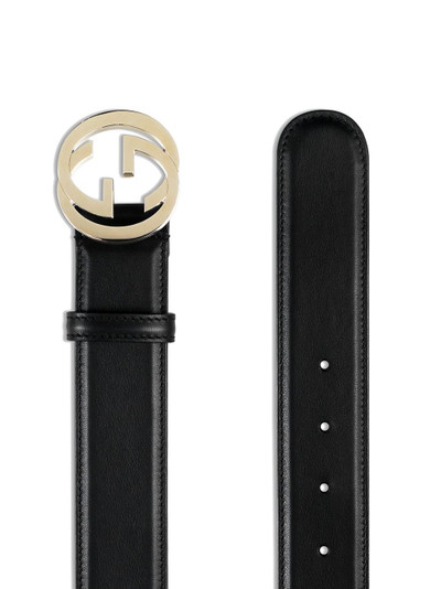 GUCCI Leather belt with interlocking G buckle outlook