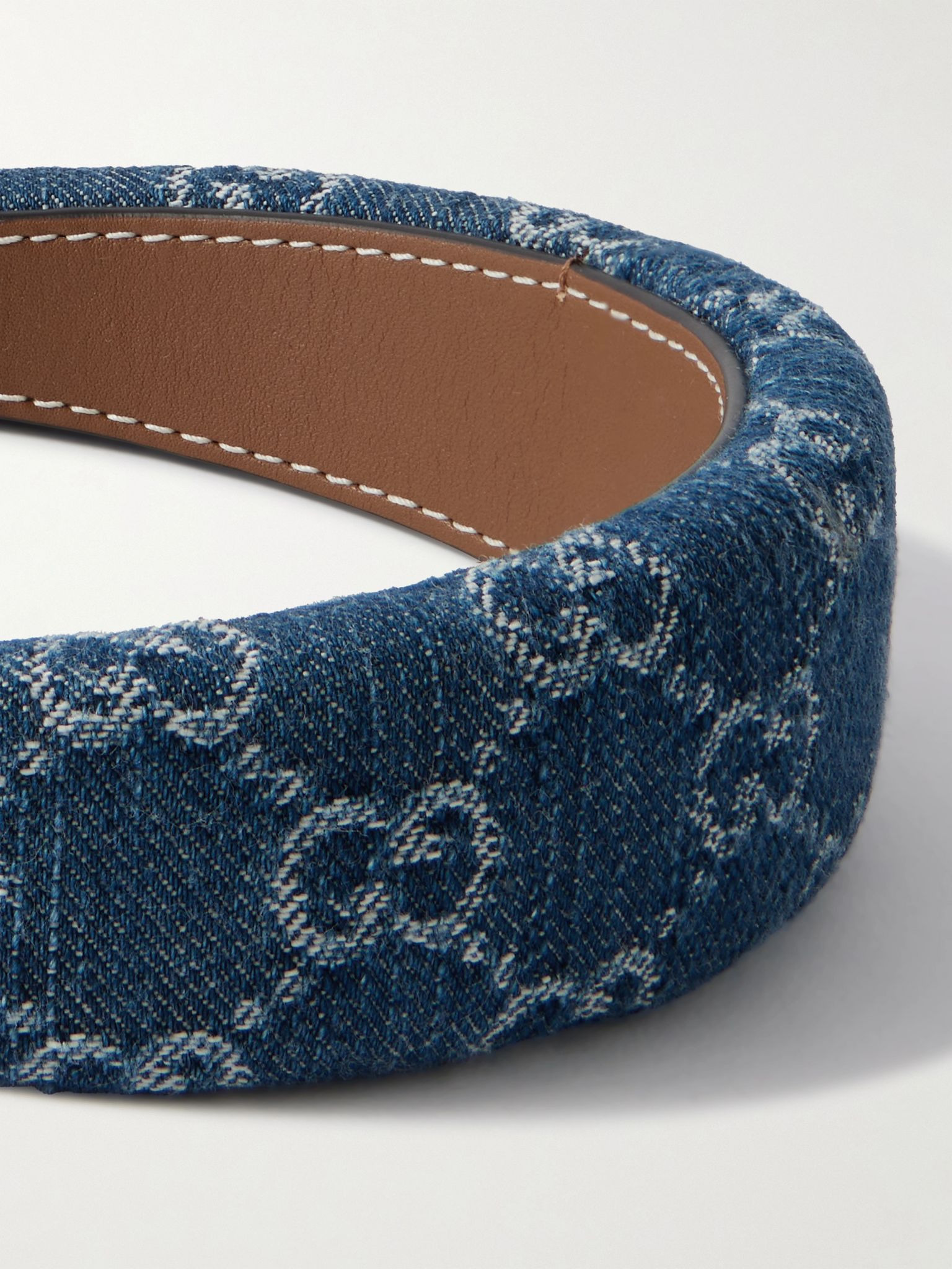 Denim-jacquard headband Mid denim - 4