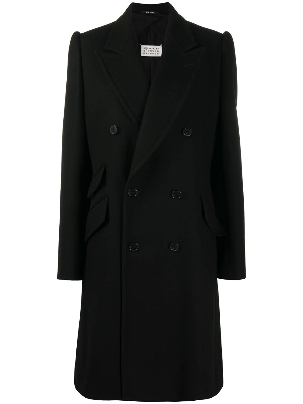 double-breasted midi coat - 1