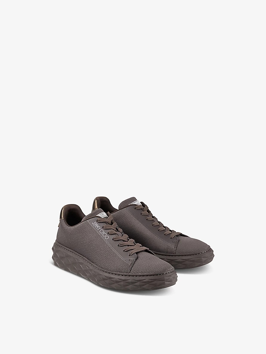 Diamond Light Maxi logo-embroidered knitted low-top trainers - 3