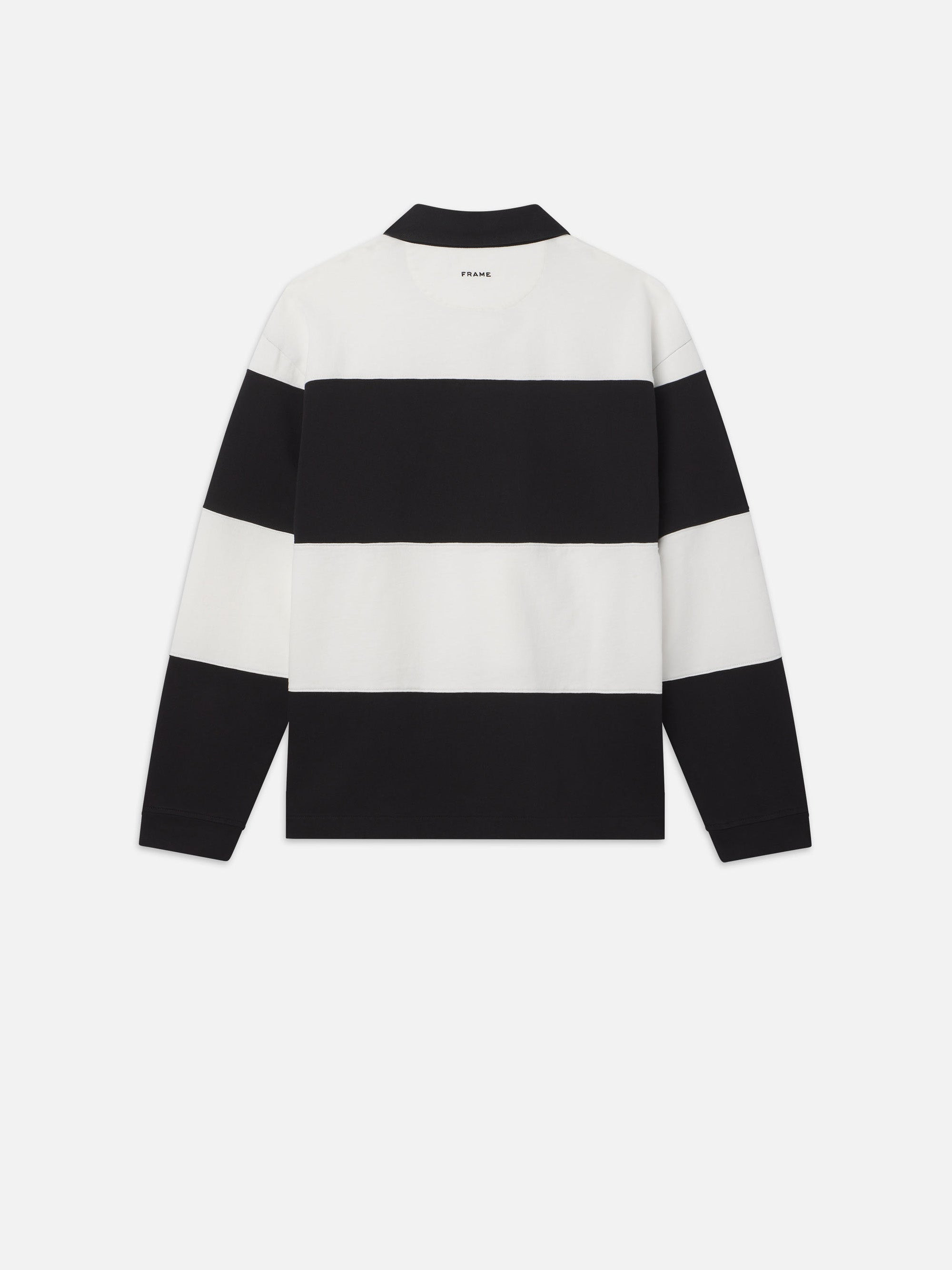 Ritz Rugby Polo Shirt in Cream/Black - 5