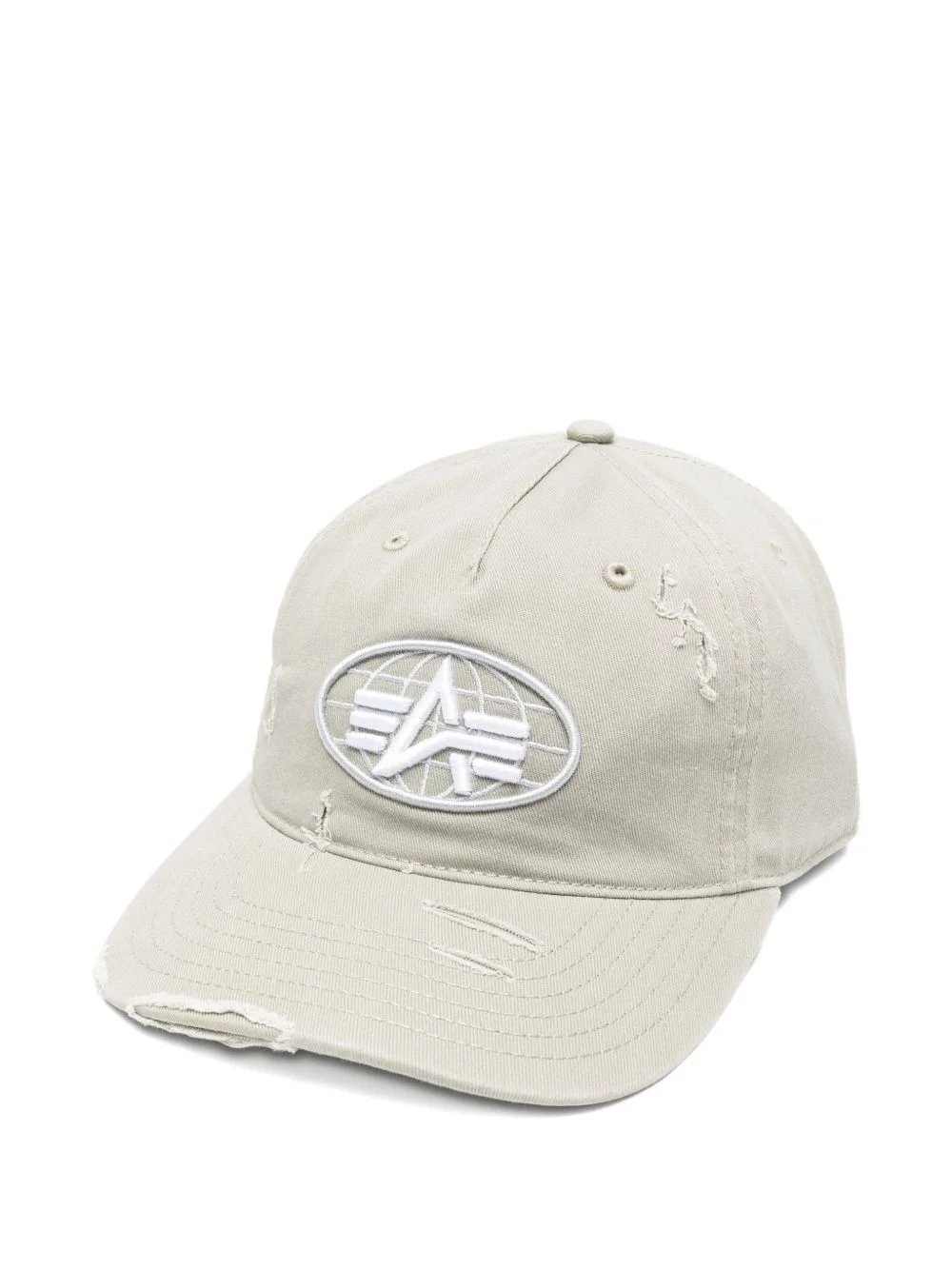 logo-patch distressed hat - 1