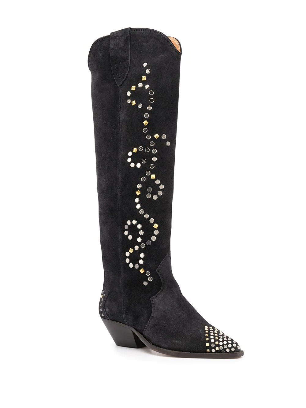 studded knee-high boots - 2