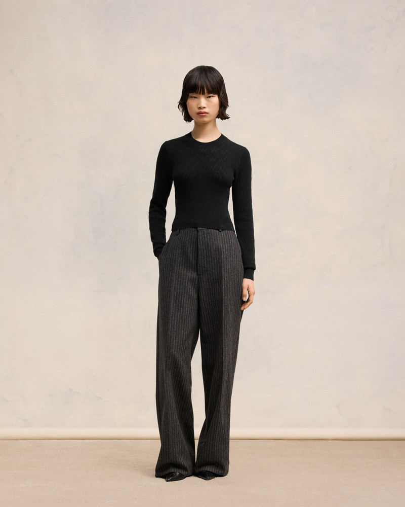 AMI Paris AMI DE COEUR POINTELLE CREW NECK SWEATER outlook