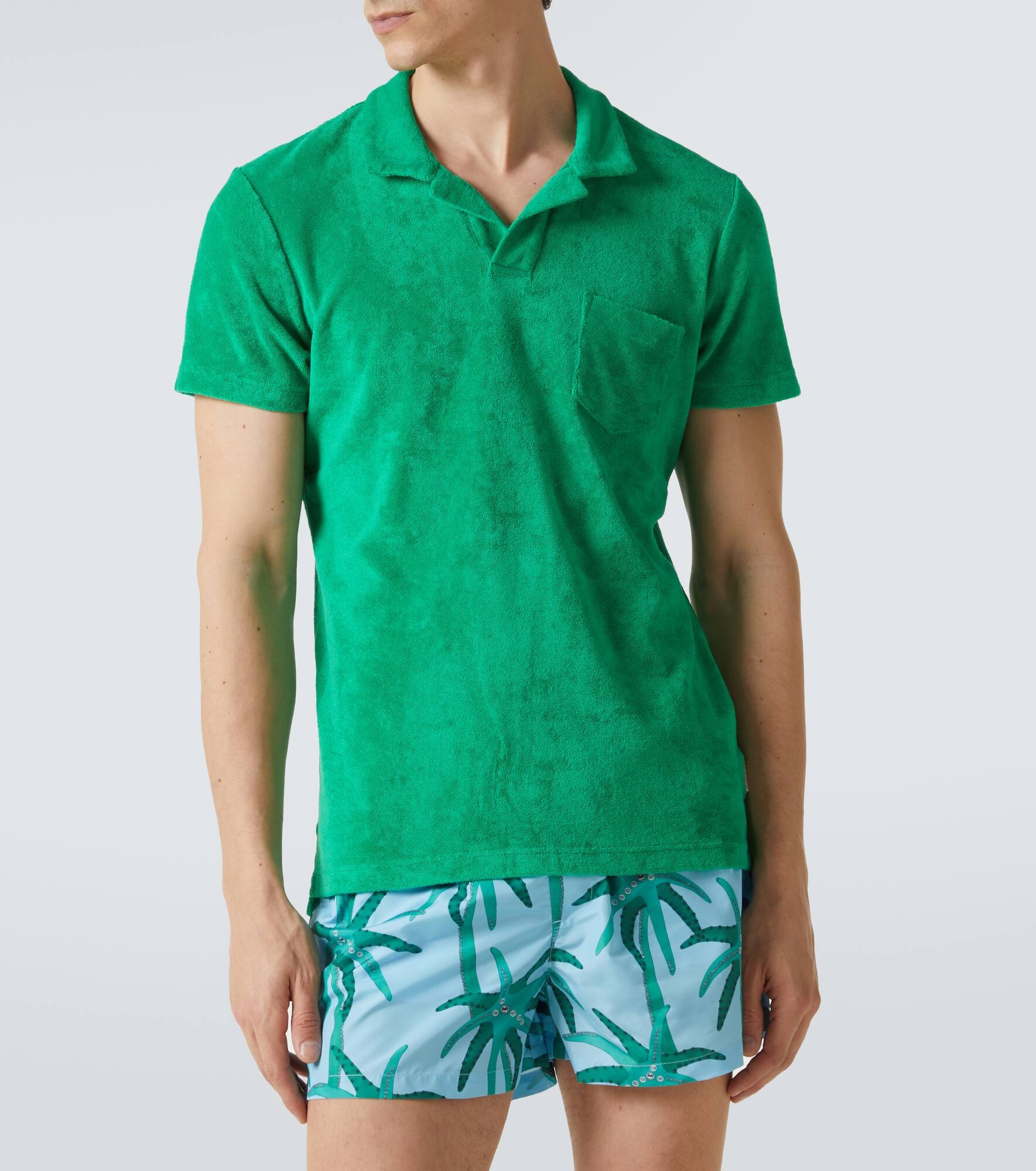 Cotton terry polo shirt - 3