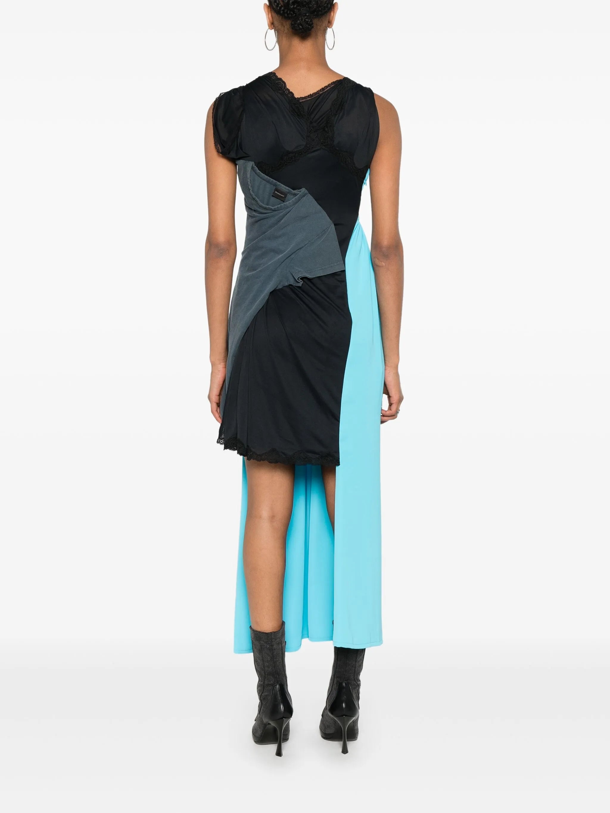 Asymmetric Panelled Dress - 3