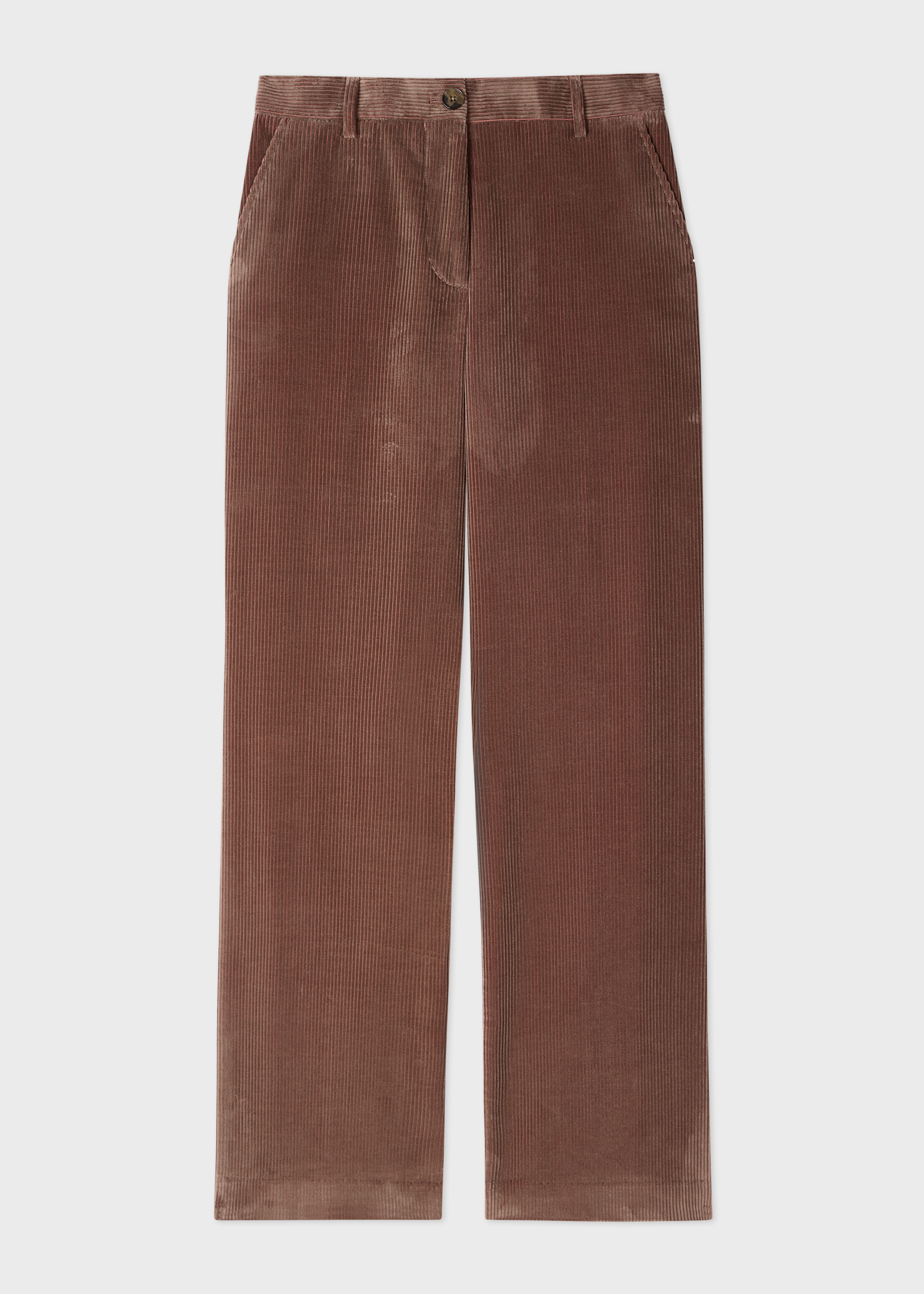 Women's Brown Cord Double-Breasted Suit - 5