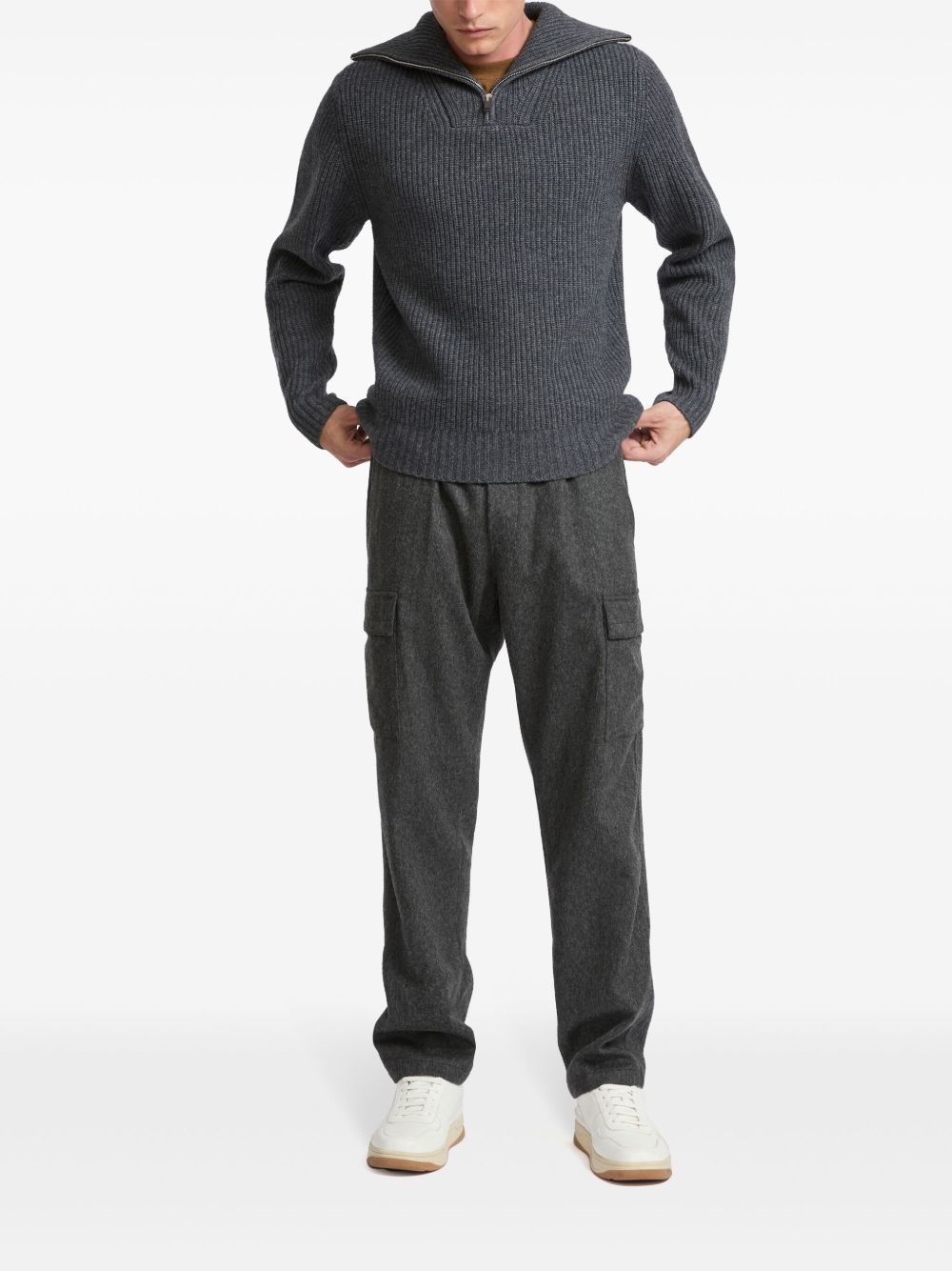 knitted tapered trousers - 2
