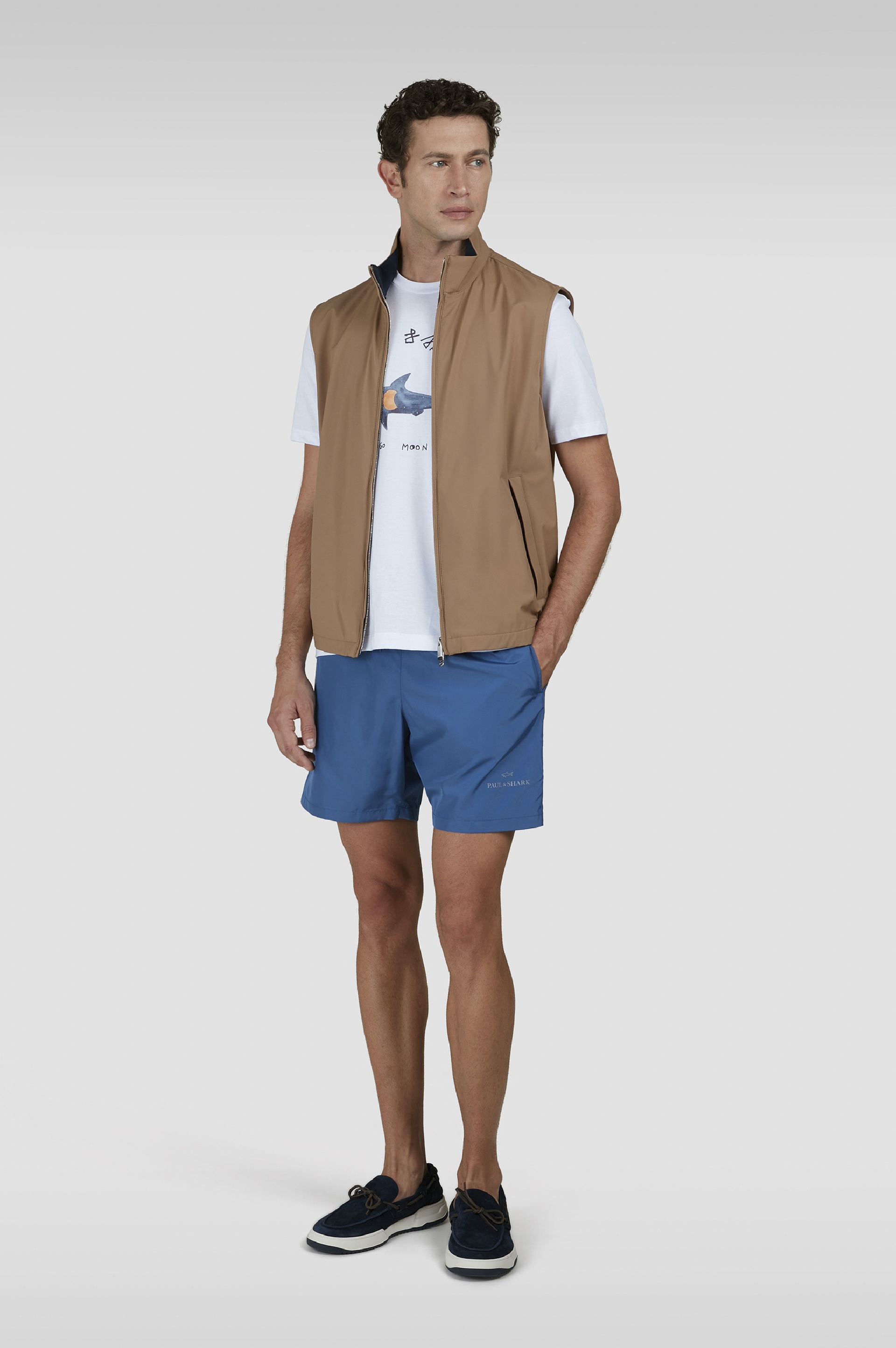 SWIM SHORTS WITH REFLECTIVE LOGO PRINT - 2