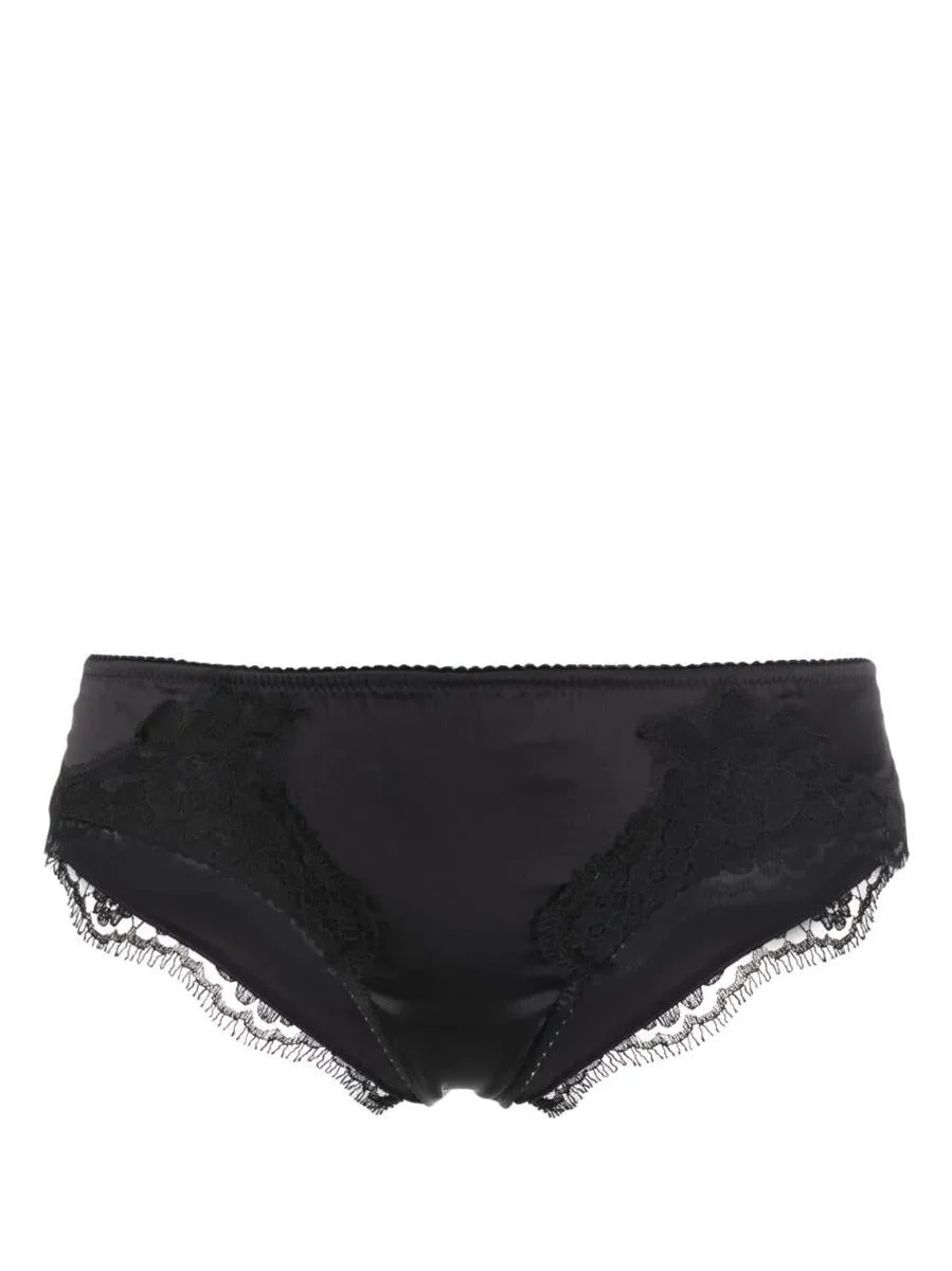 Dolce & Gabbana Satin Briefs With Lace Detailing Clothing - 1