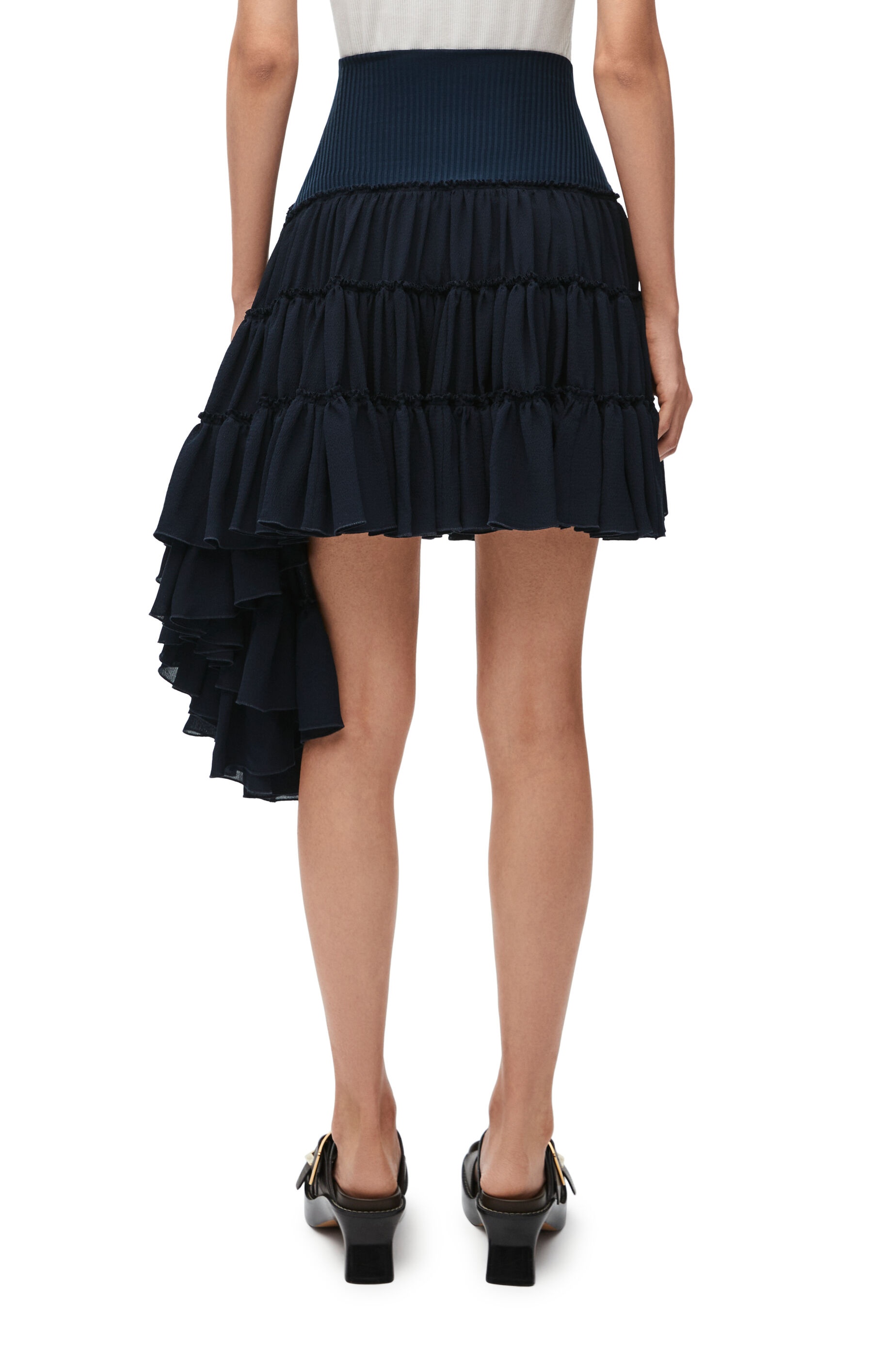 Ruffled skirt in silk - 4