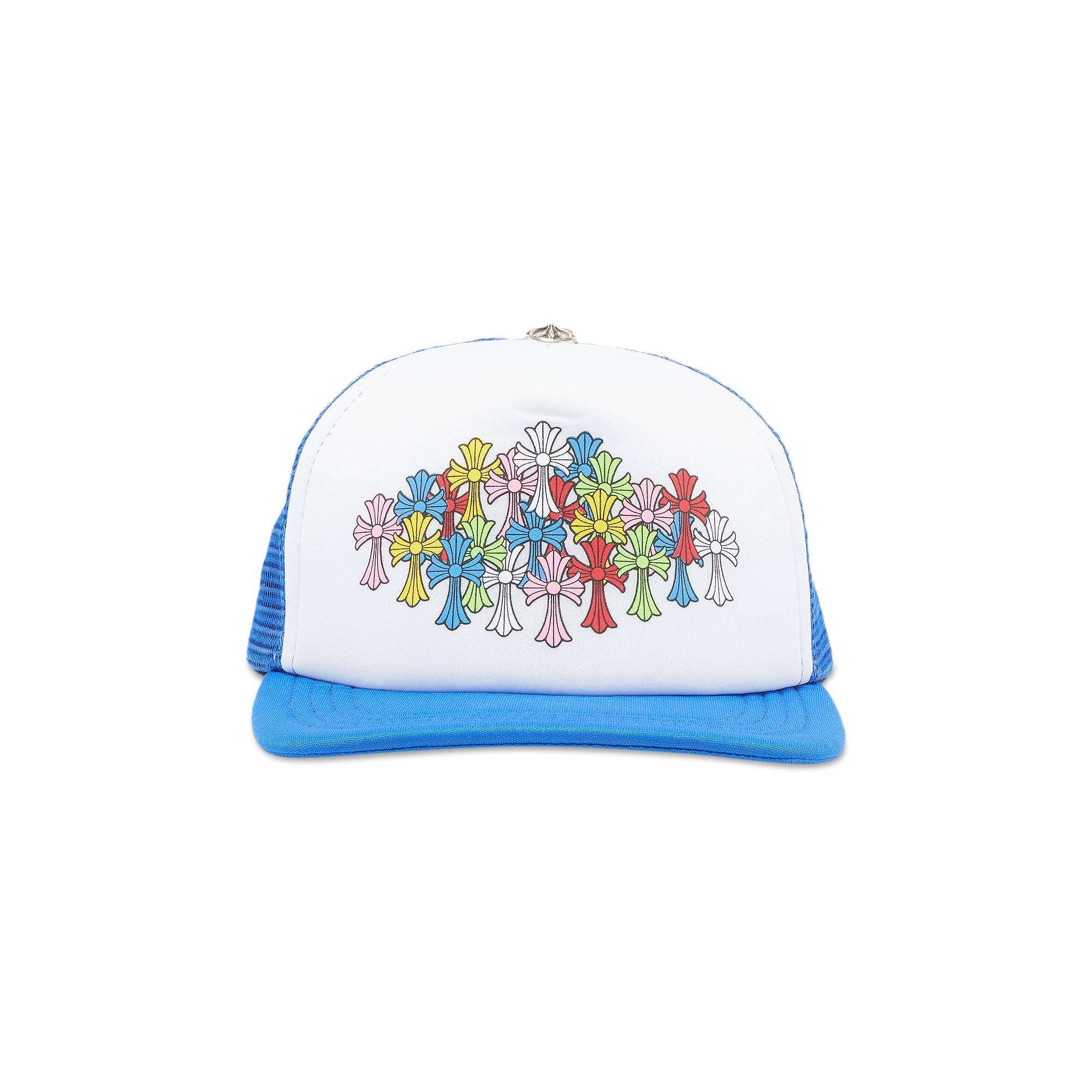 Chrome Hearts Crosse Trucker Hat 'Blue/White' - 1