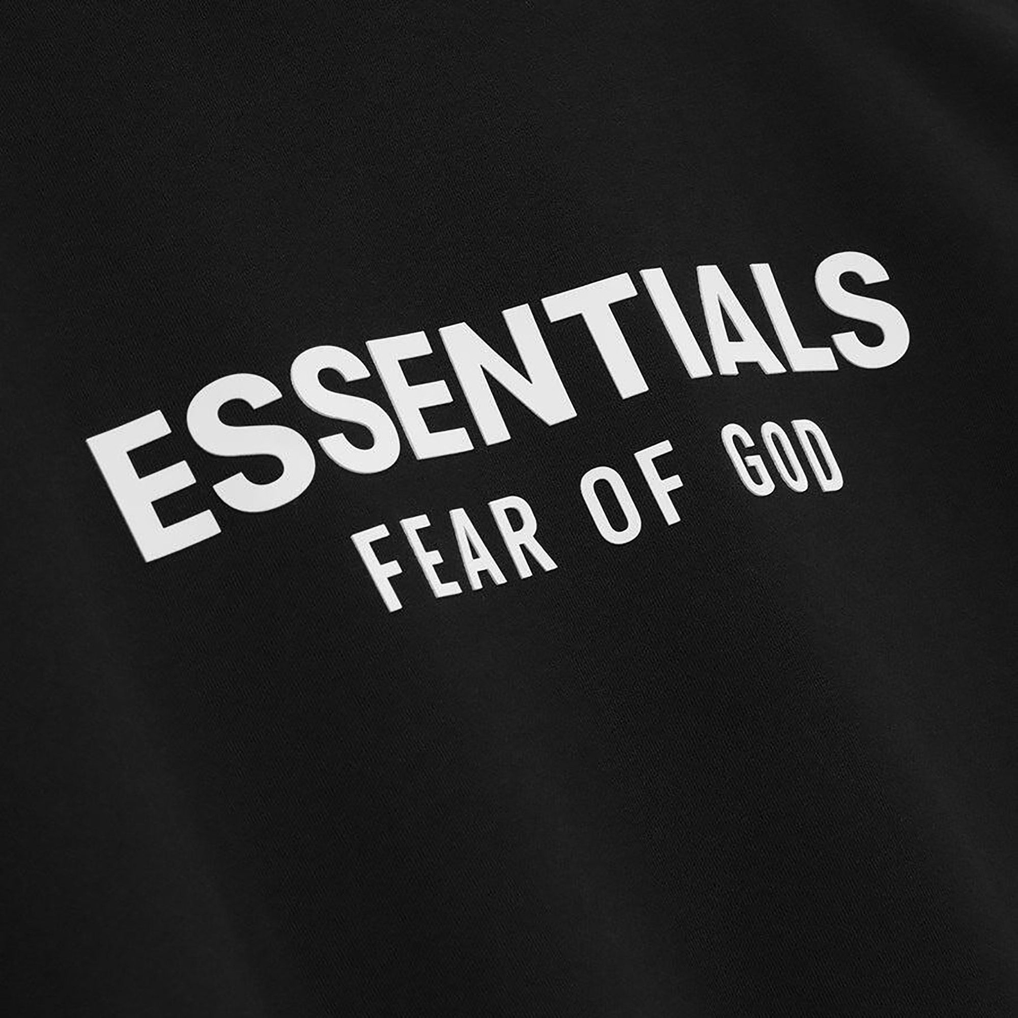 Fear of God Essentials Classic Fit Fleece Hoodie 'Jet Black' - 3