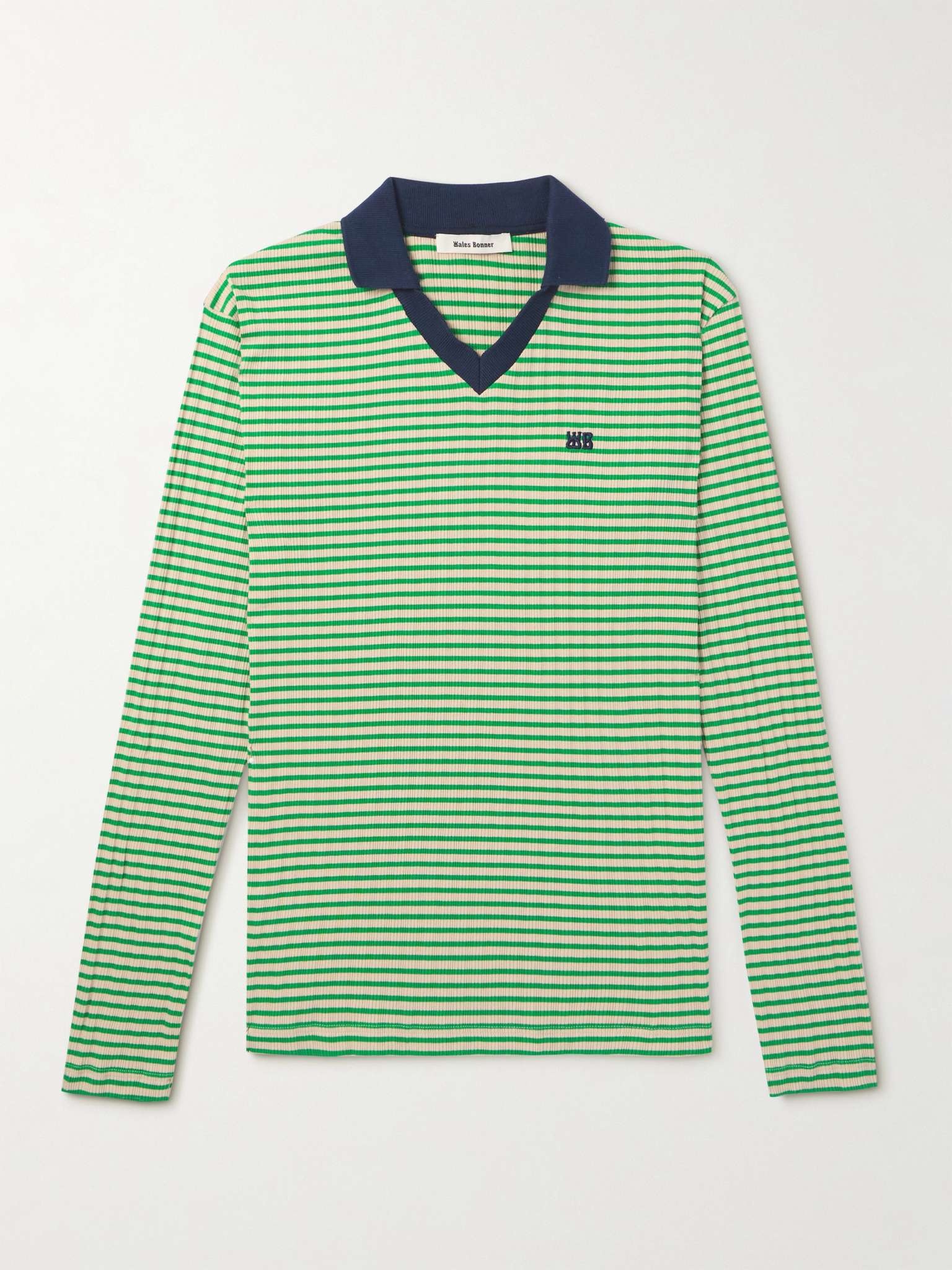 Slim-Fit Logo-Embroidered Striped Supima Cotton-Blend Polo Shirt - 1