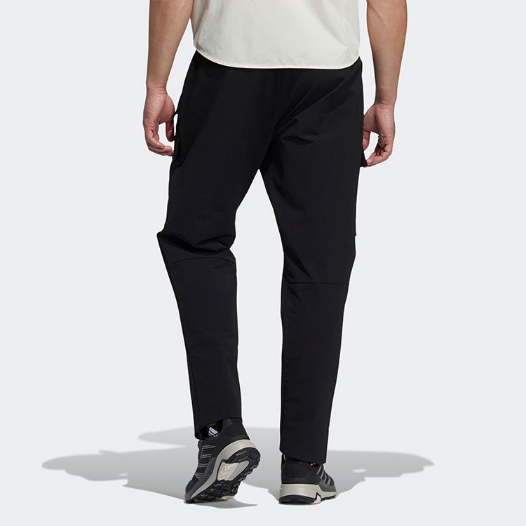 Men's adidas Utl Cargo Pants Solid Color Outdoor Multiple Pockets Sports Pants/Trousers/Joggers Blac - 4