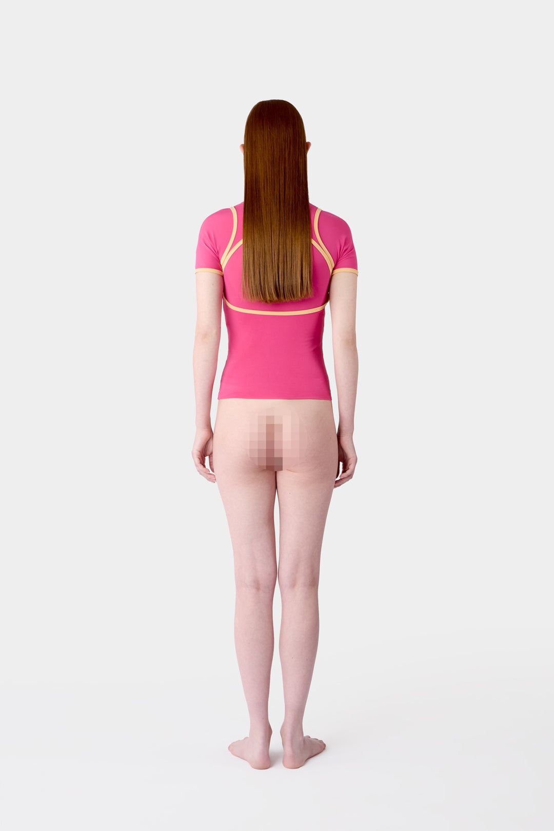 SUPER STRETCH COMBINED T-SHIRT / hot pink - 7