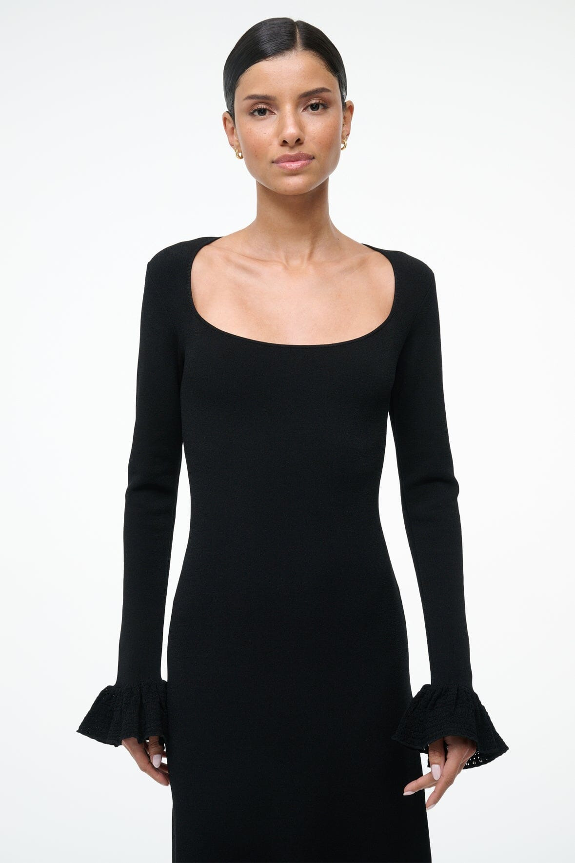 STAUD SHELLEY DRESS BLACK - 5