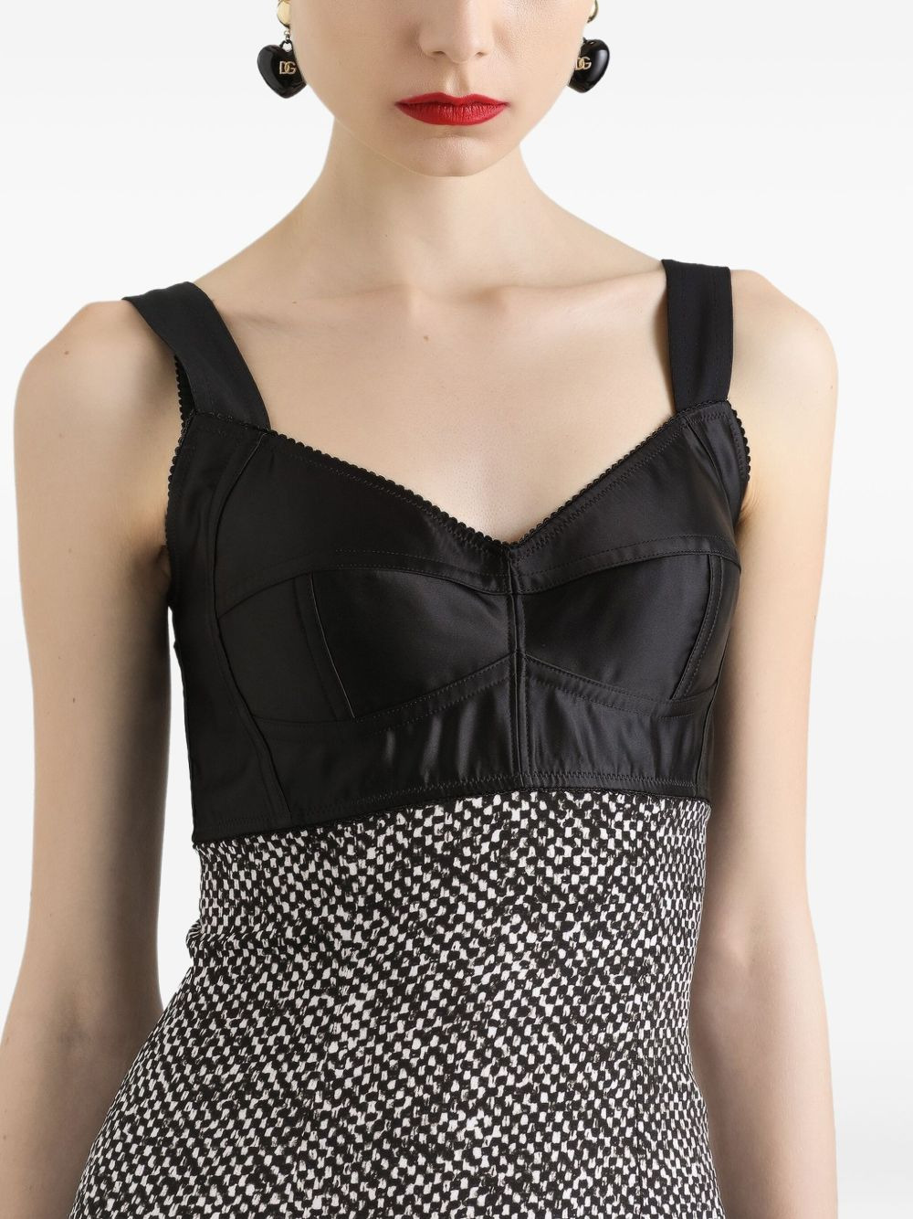 panelled midi dress - 5