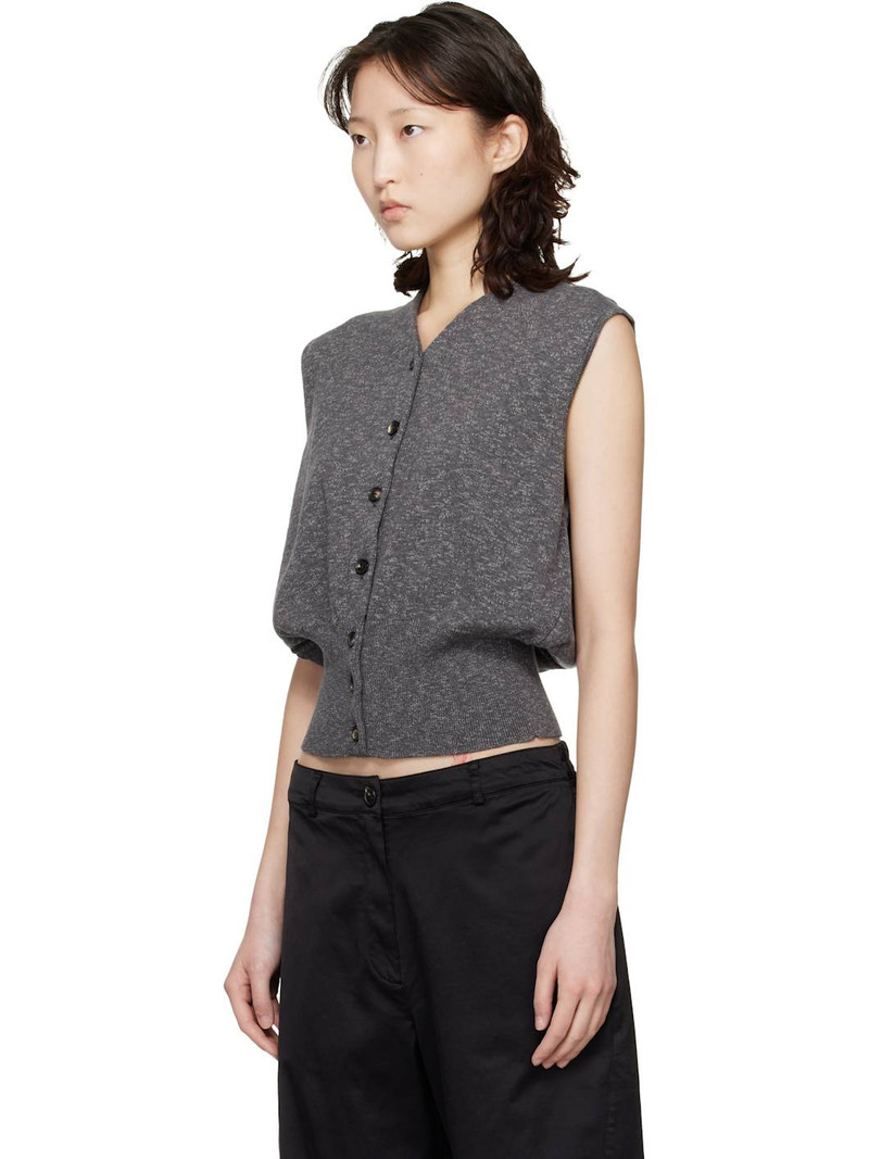 CORDERA Gray Flecked Cotton Waistcoat outlook