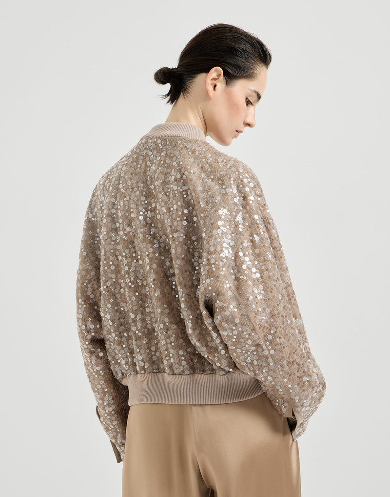 Dazzling mirage embroidery cardigan in crispy silk 3
