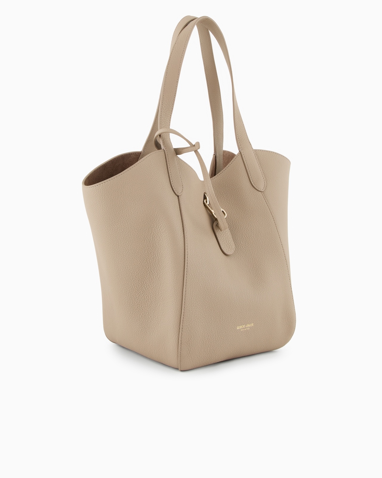 MEDIUM PEBBLED LEATHER HANDBAG - 2